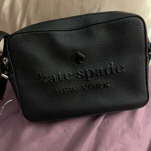 Kate Spade Black Pebbled Leather Crossbody Bag